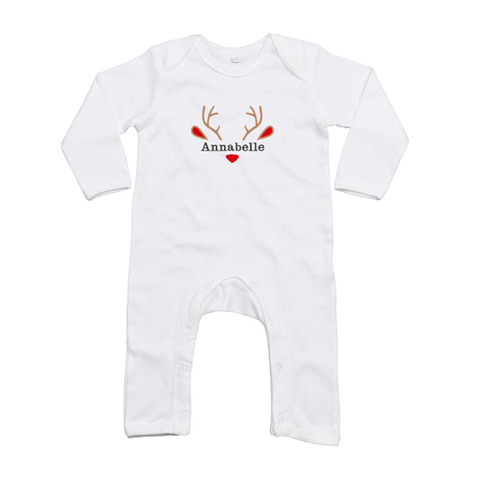 Personalised Reindeer Babygrow
