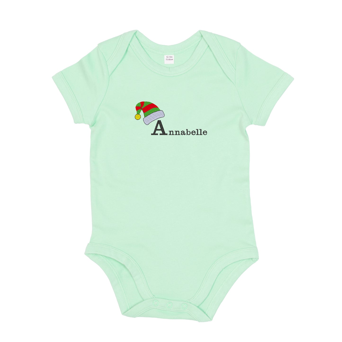 Personalised Christmas Elf Baby Bodysuit