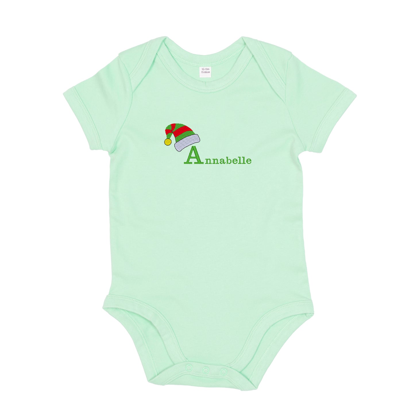 Personalised Christmas Elf Baby Bodysuit