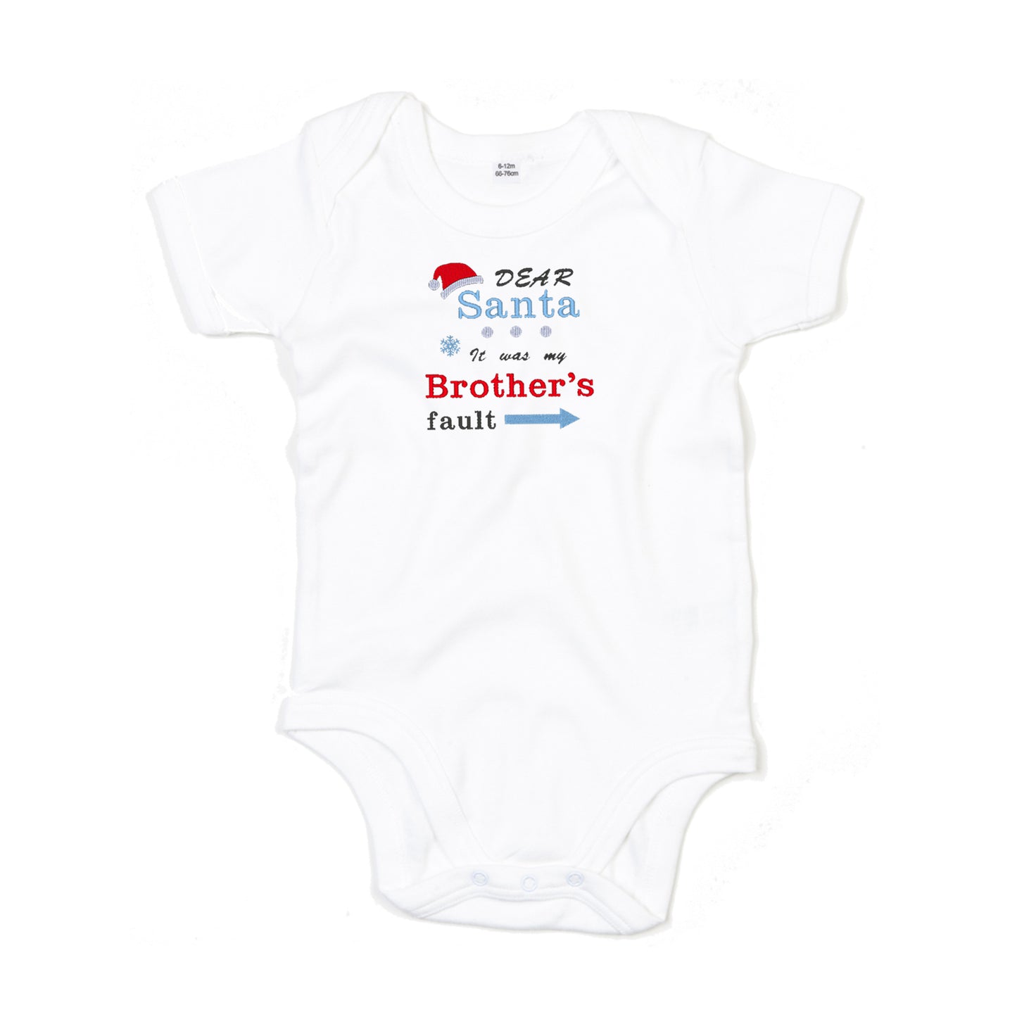 'Dear Santa it was my Brother's/Sister's fault' Baby Bodysuit