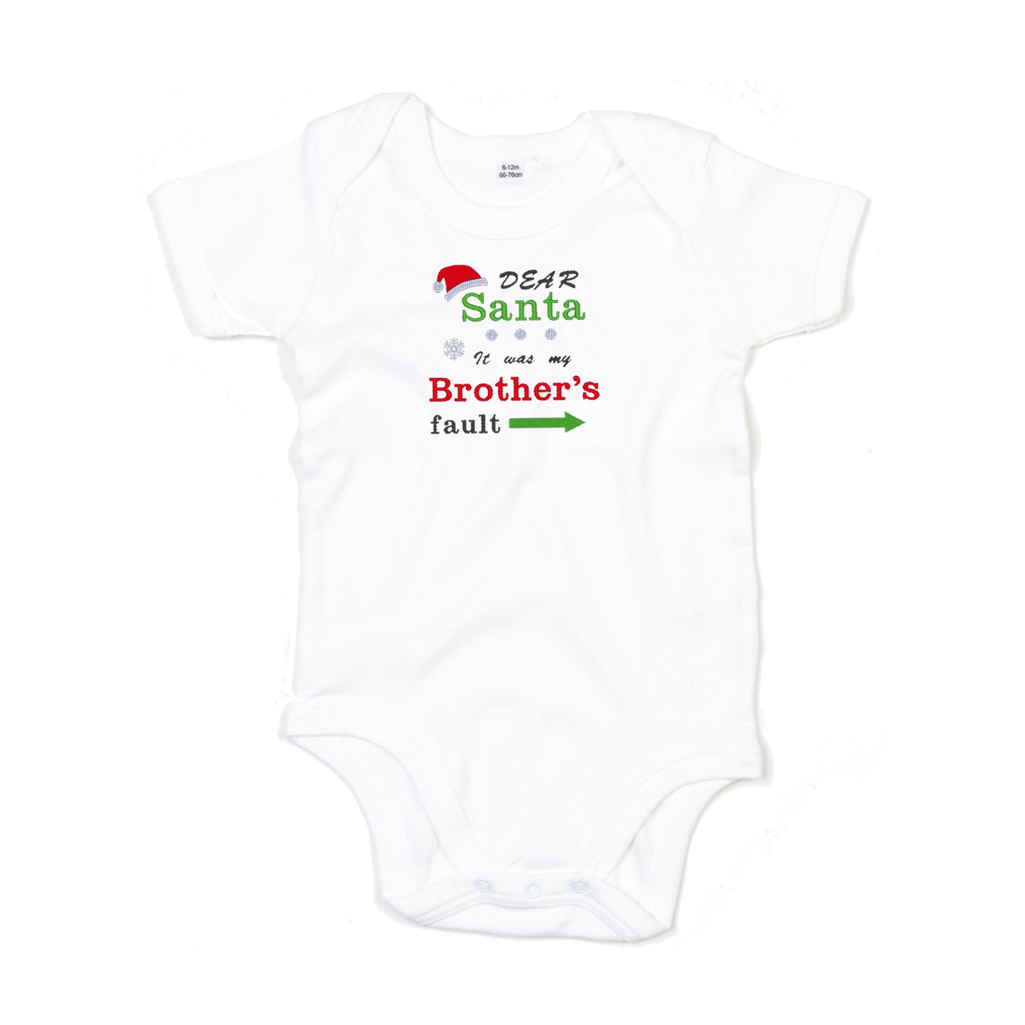 'Dear Santa it was my Brother's/Sister's fault' Baby Bodysuit