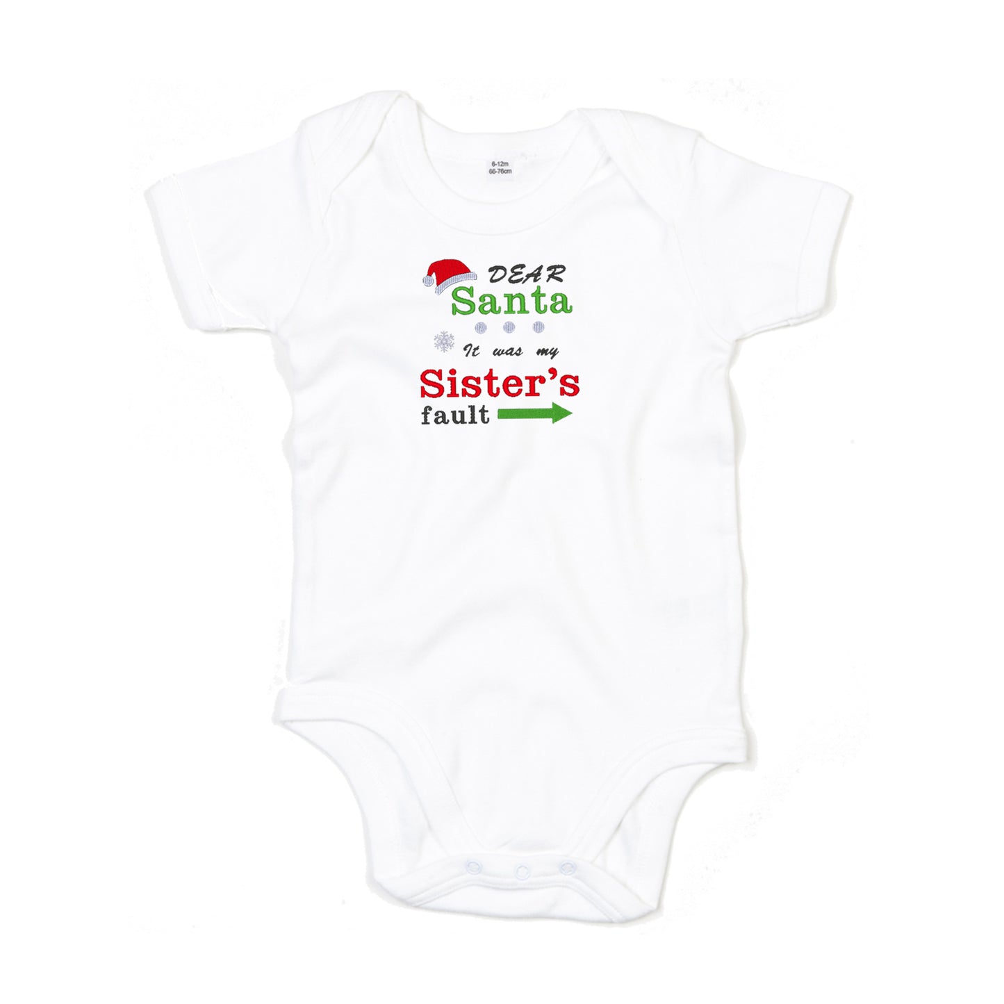 'Dear Santa it was my Brother's/Sister's fault' Baby Bodysuit