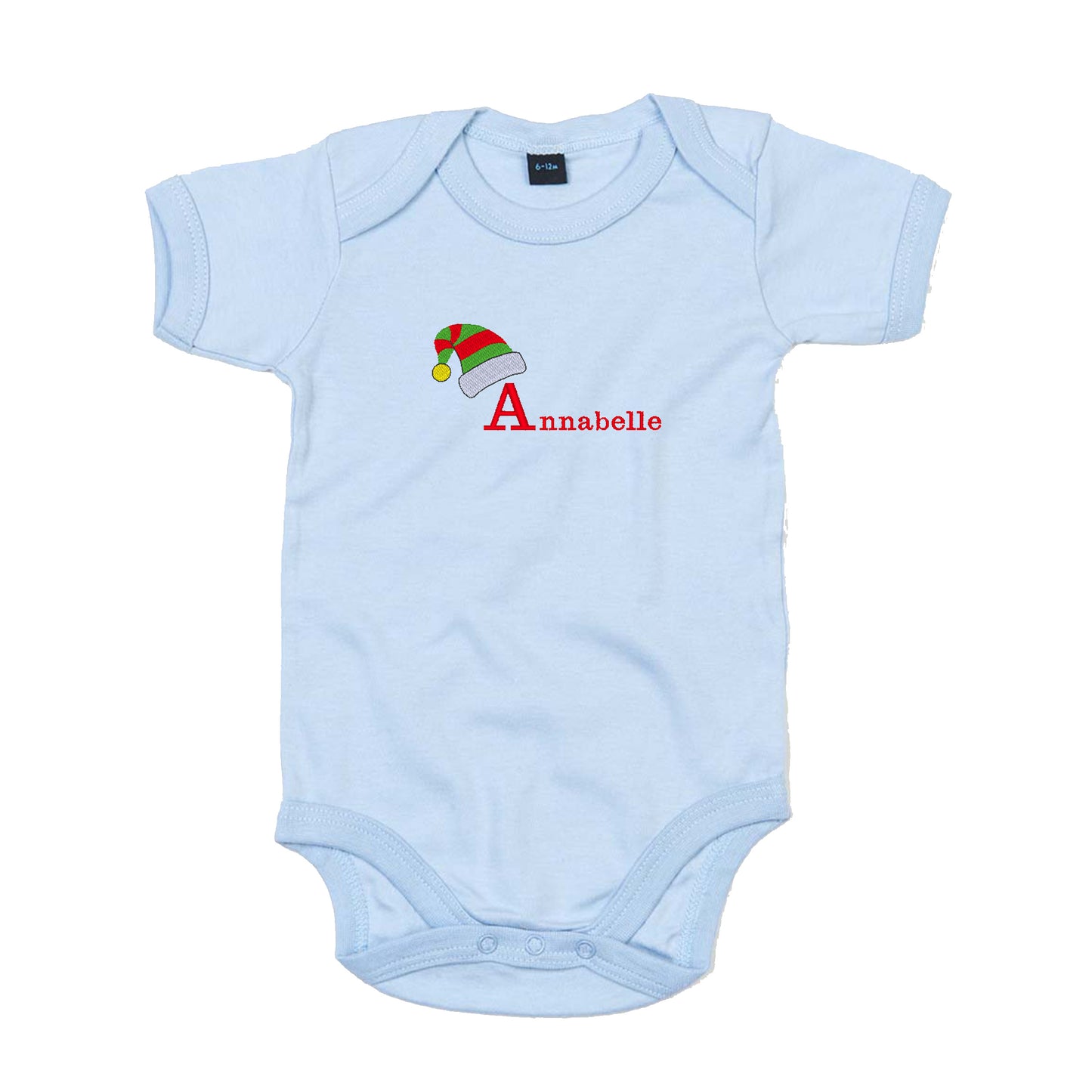 Personalised Christmas Elf Baby Bodysuit
