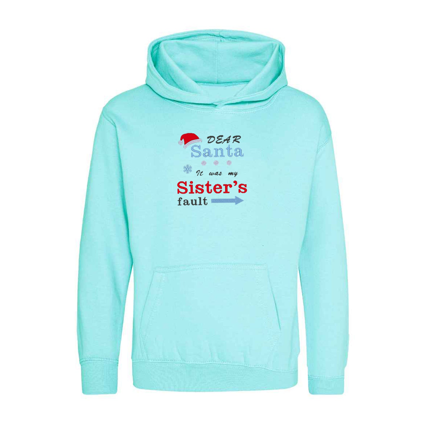 'Dear Santa it was my Brother's/Sister's fault' Kids Hoodie
