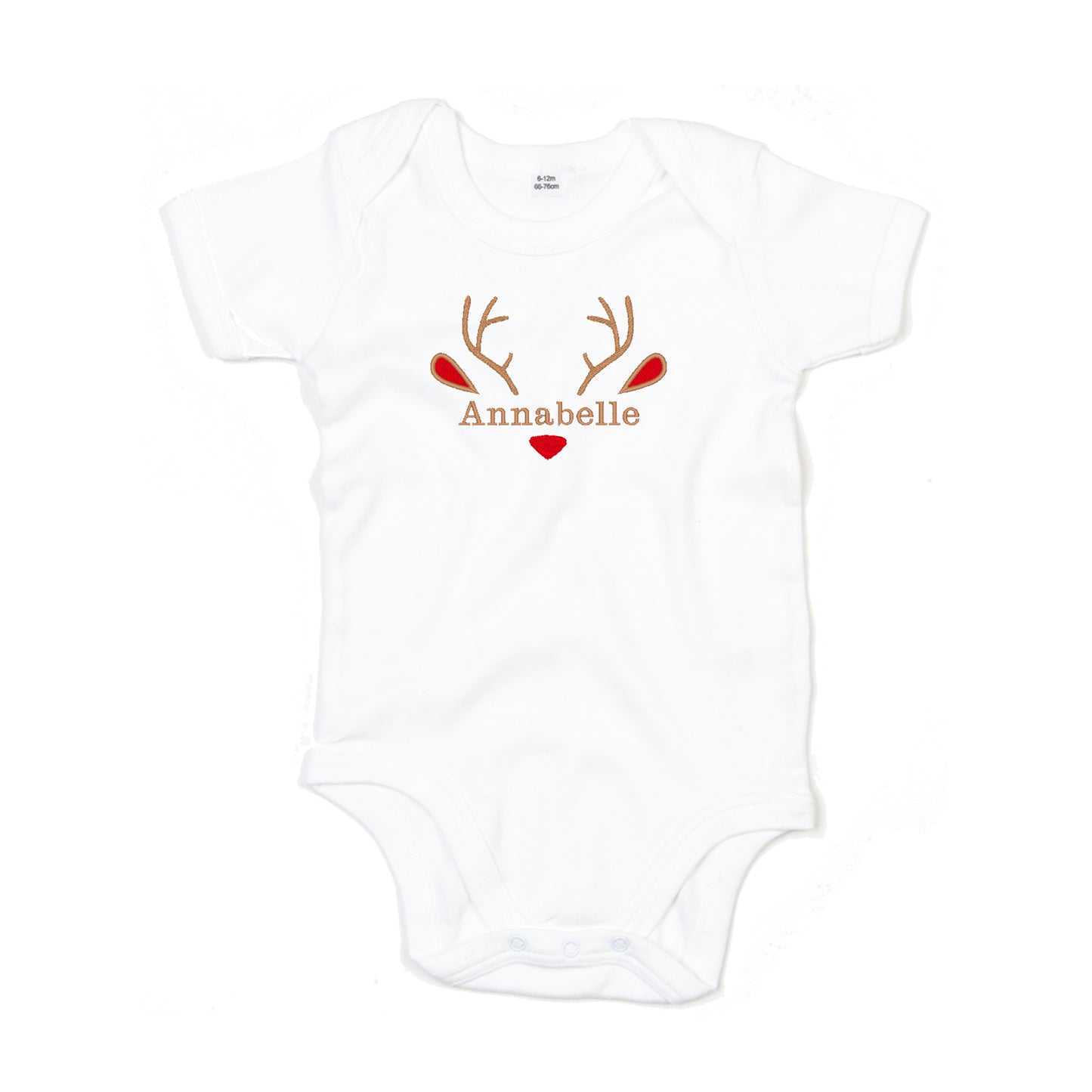 Personalised Reindeer Baby Bodysuit