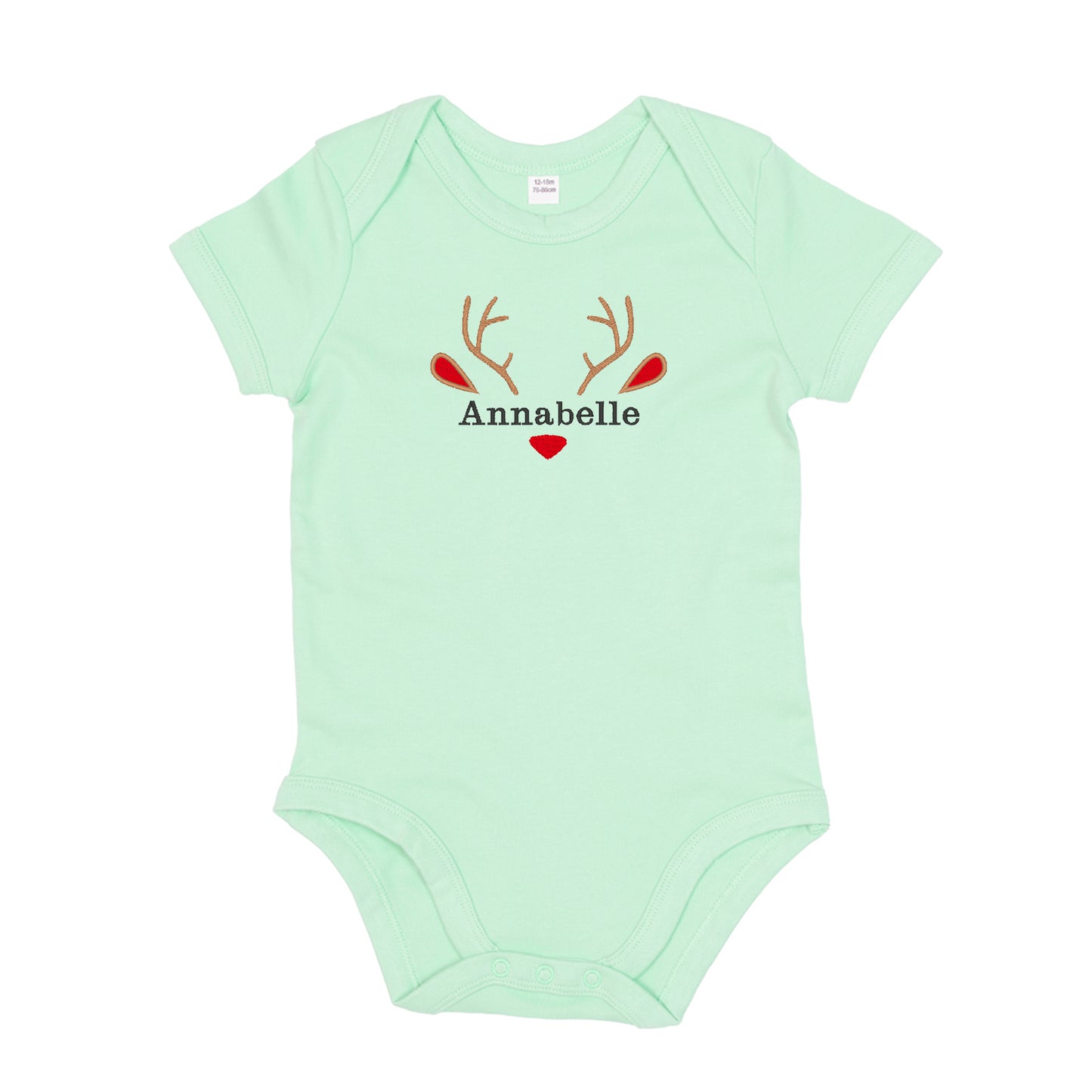 Personalised Reindeer Baby Bodysuit
