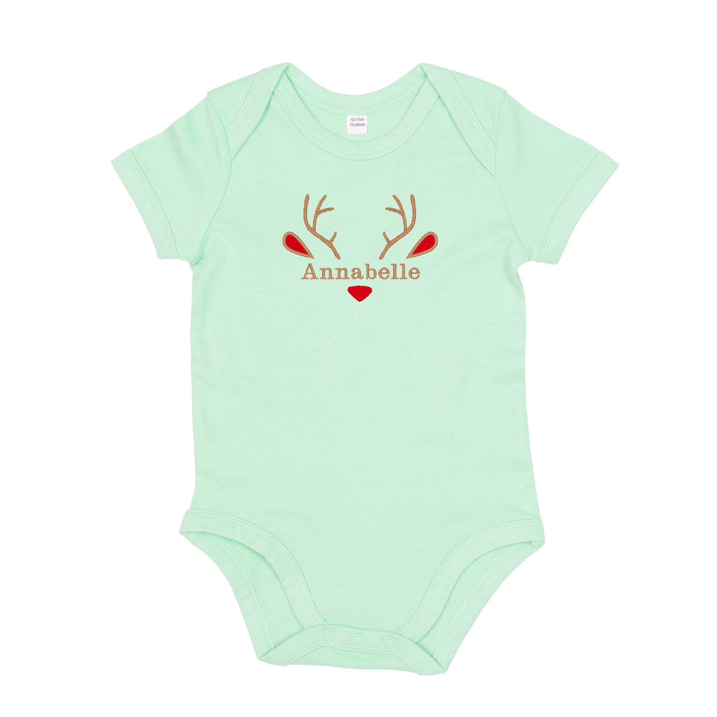 Personalised Reindeer Baby Bodysuit
