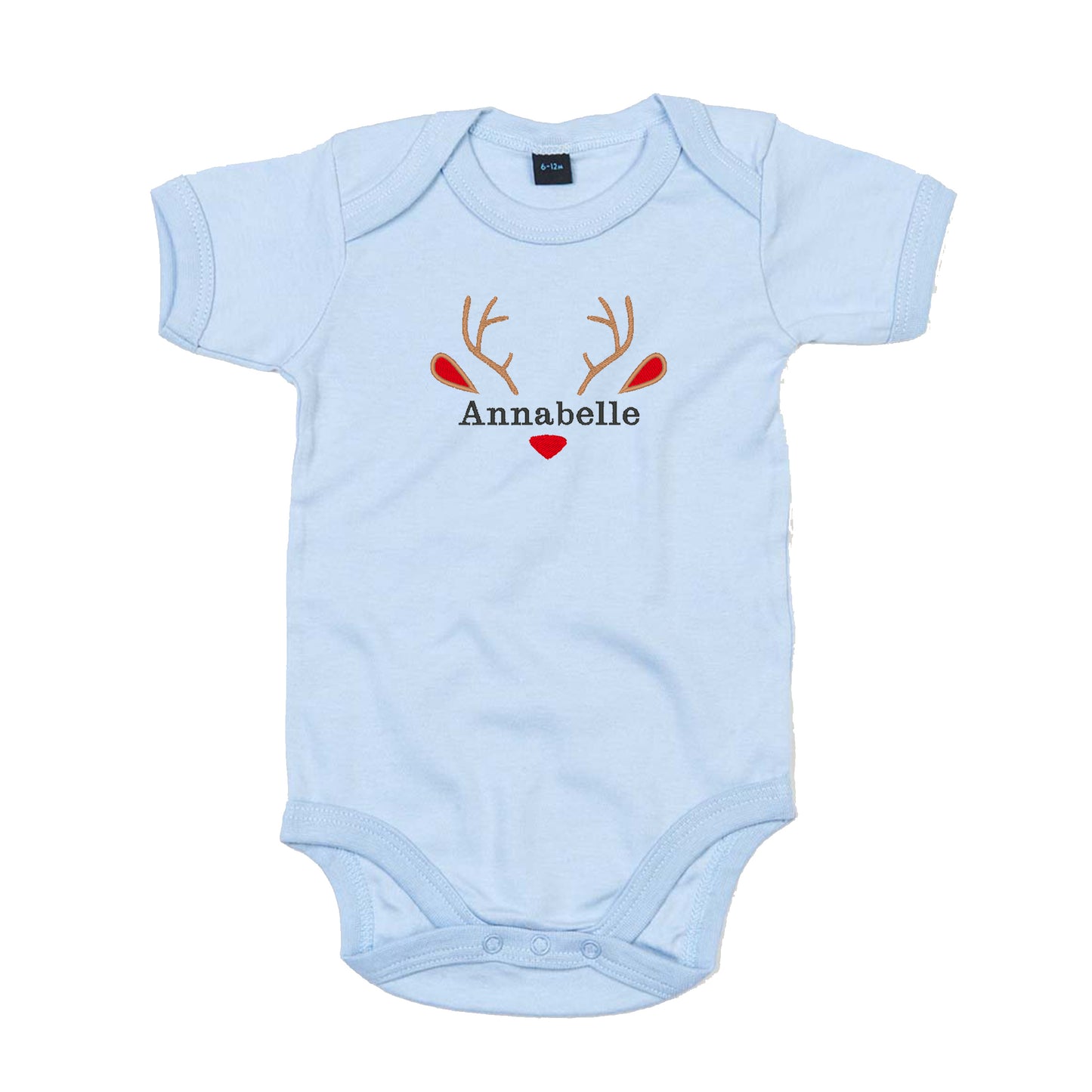 Personalised Reindeer Baby Bodysuit