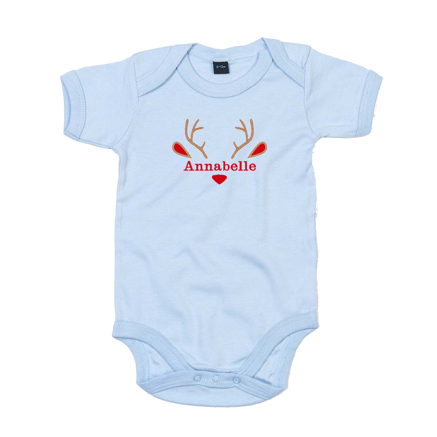 Personalised Reindeer Baby Bodysuit