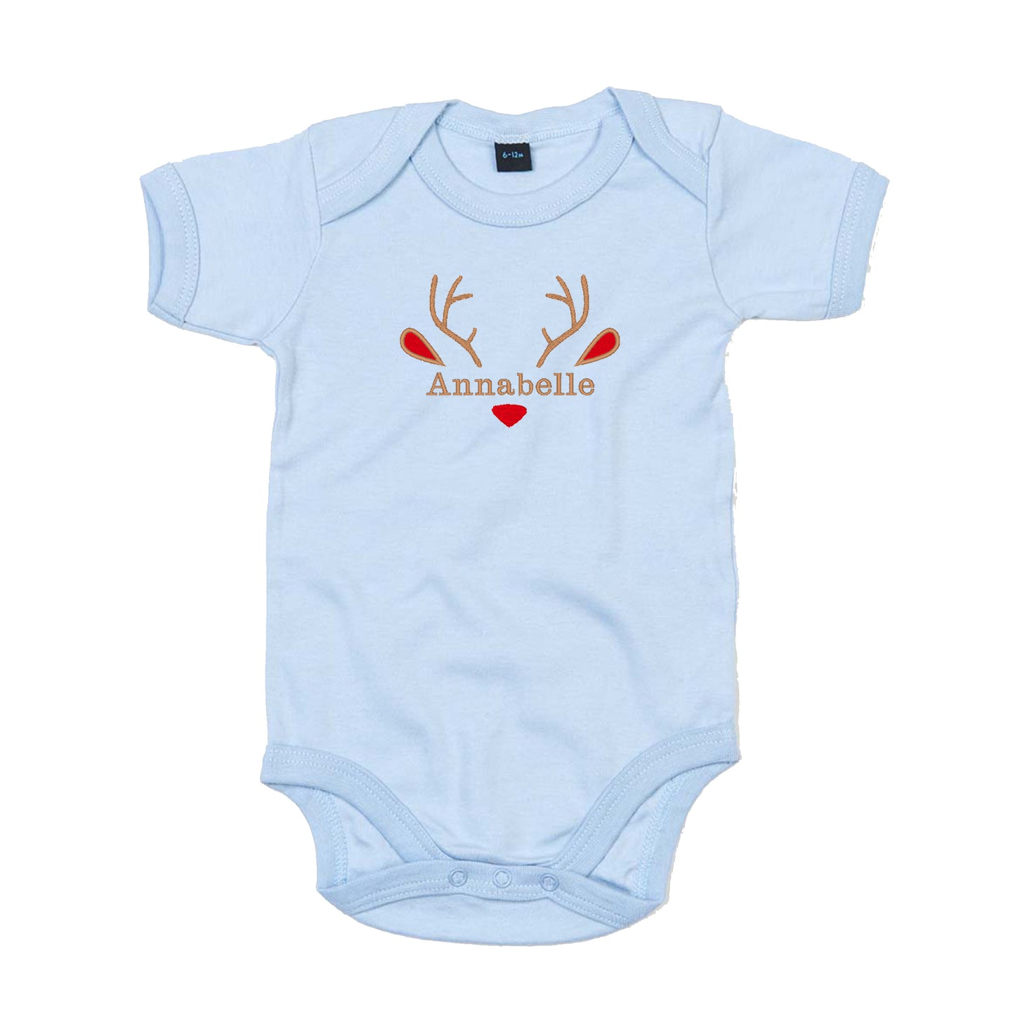Personalised Reindeer Baby Bodysuit