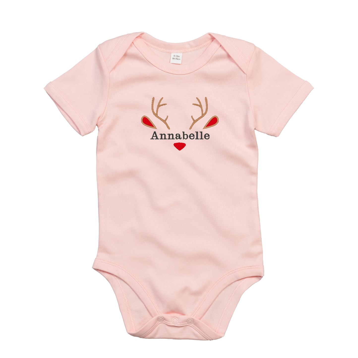 Personalised Reindeer Baby Bodysuit