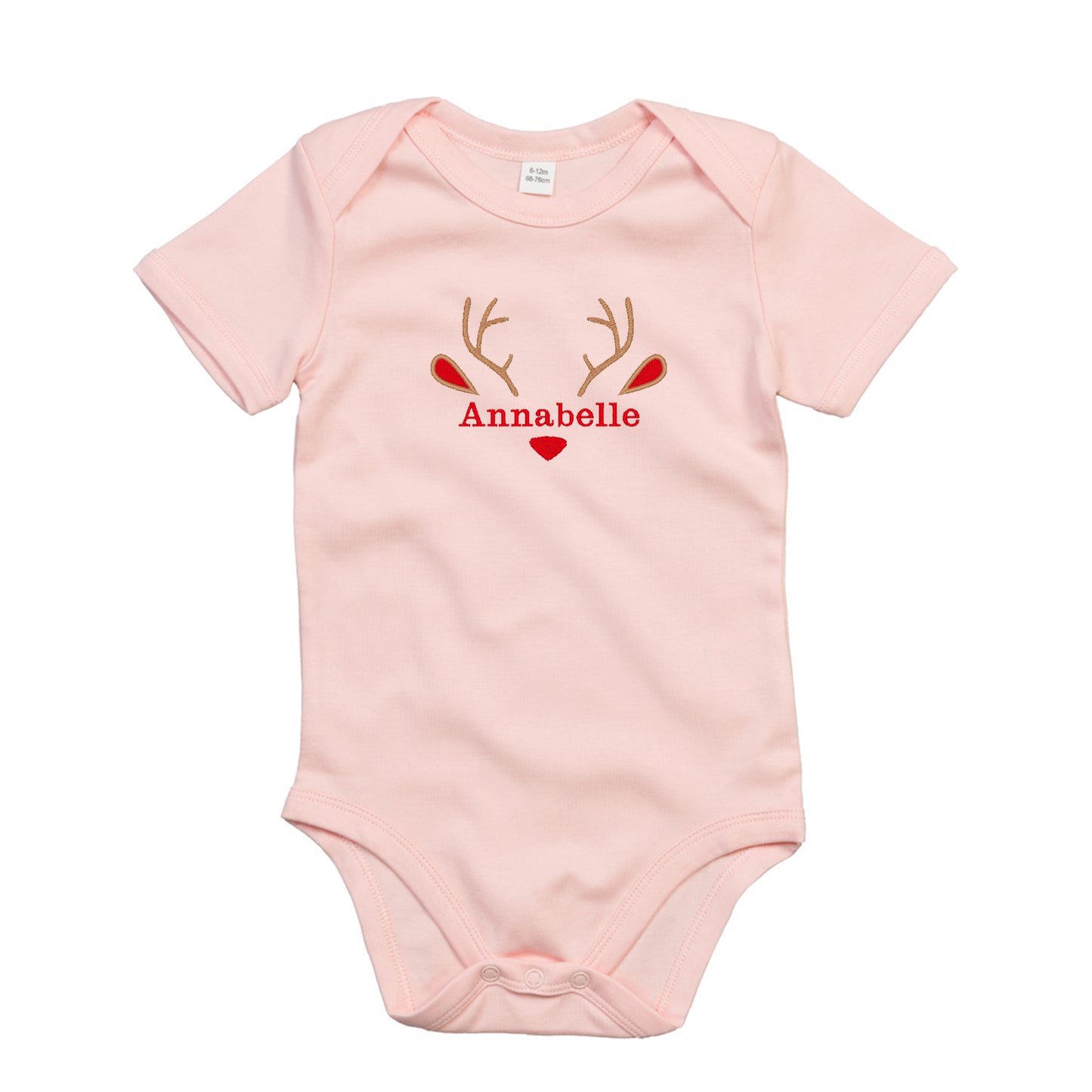 Personalised Reindeer Baby Bodysuit