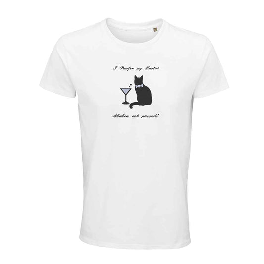 'Martini shaken not Purred!' Unisex Organic Cotton Top