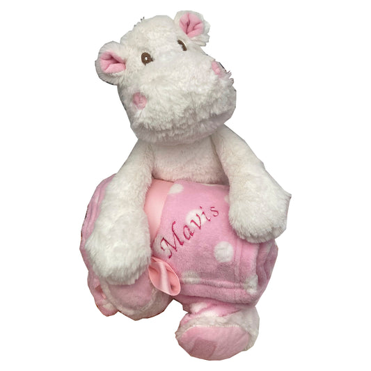 Hillary and Henry Hippo Baby Blankets