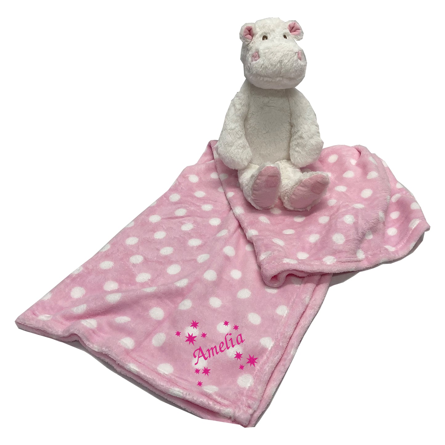 Hillary and Henry Hippo Baby Blankets