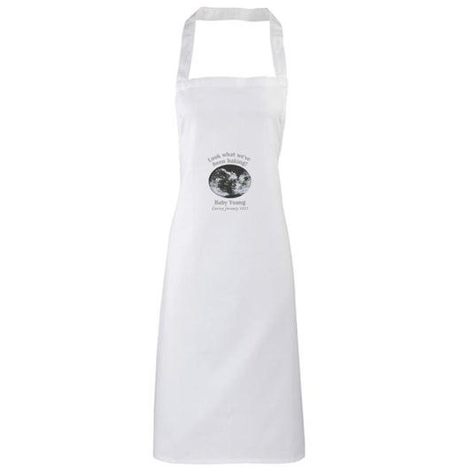 Look what we've been baking! Pregnancy Announcement Apron