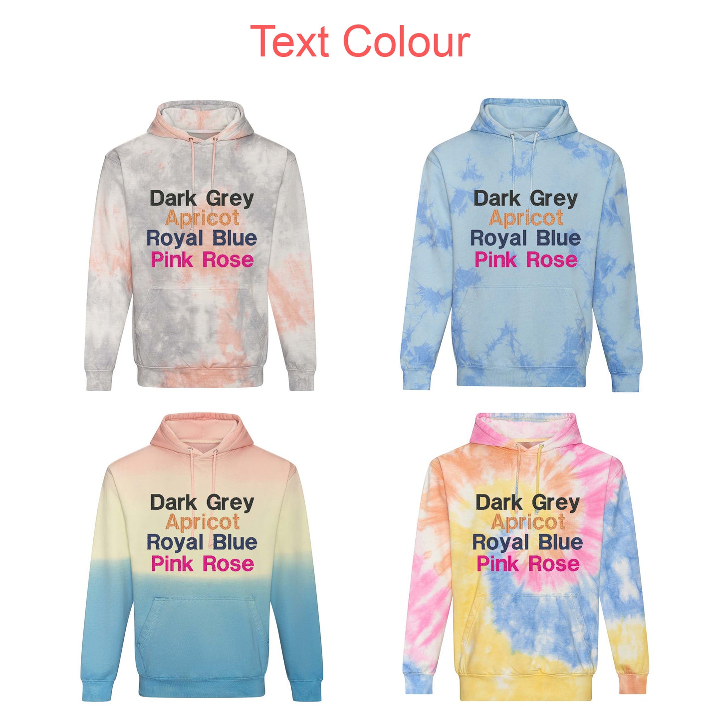 Personalised Unisex Tie-dye Hoodie