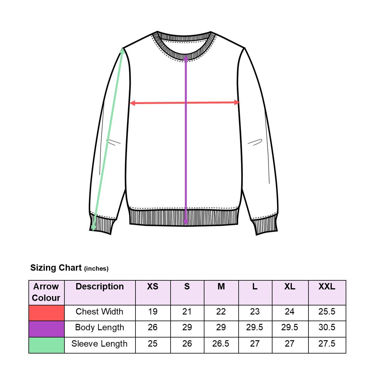 sizing chart