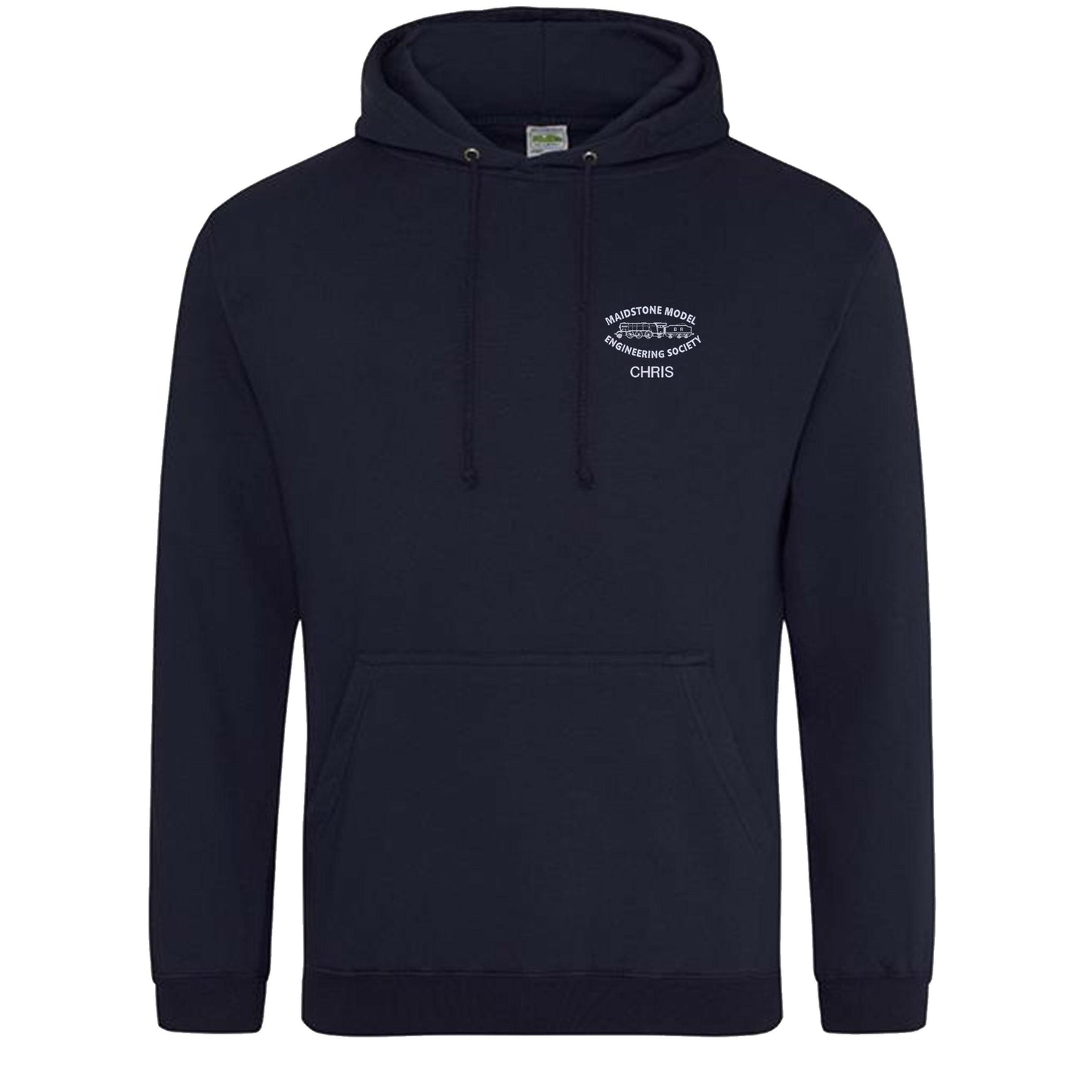 Adult hoodie with embroidered logo