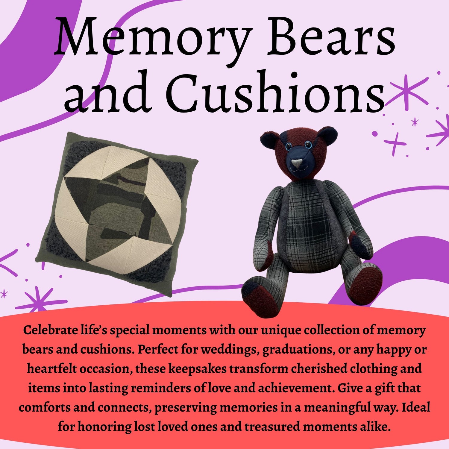 Memory Bears and Cushions