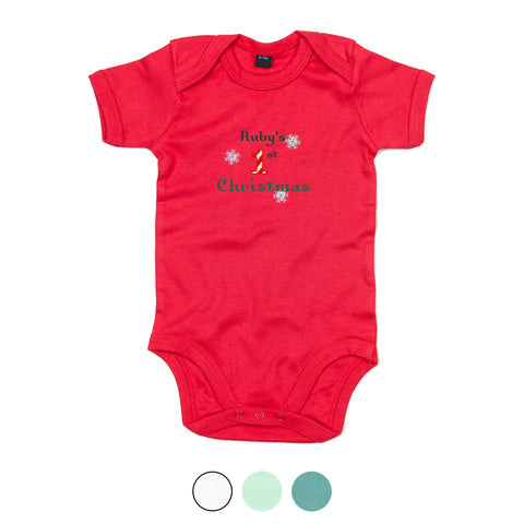 My 1st Christmas Baby Bodysuit