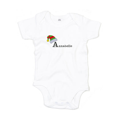 Personalised Christmas Elf Baby Bodysuit