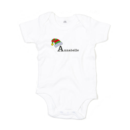 Personalised Christmas Elf Baby Bodysuit