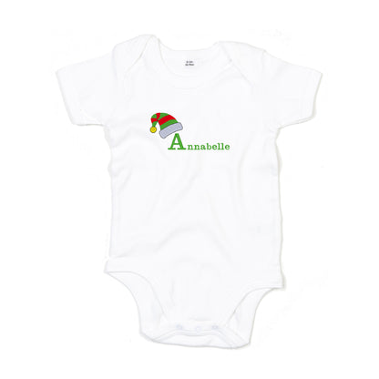 Personalised Christmas Elf Baby Bodysuit