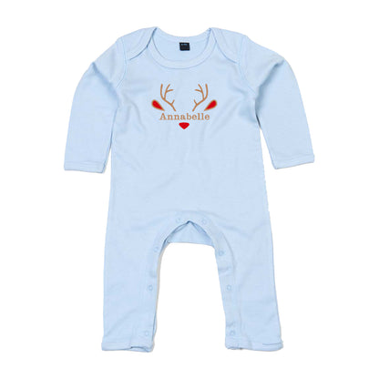 Personalised Reindeer Babygrow
