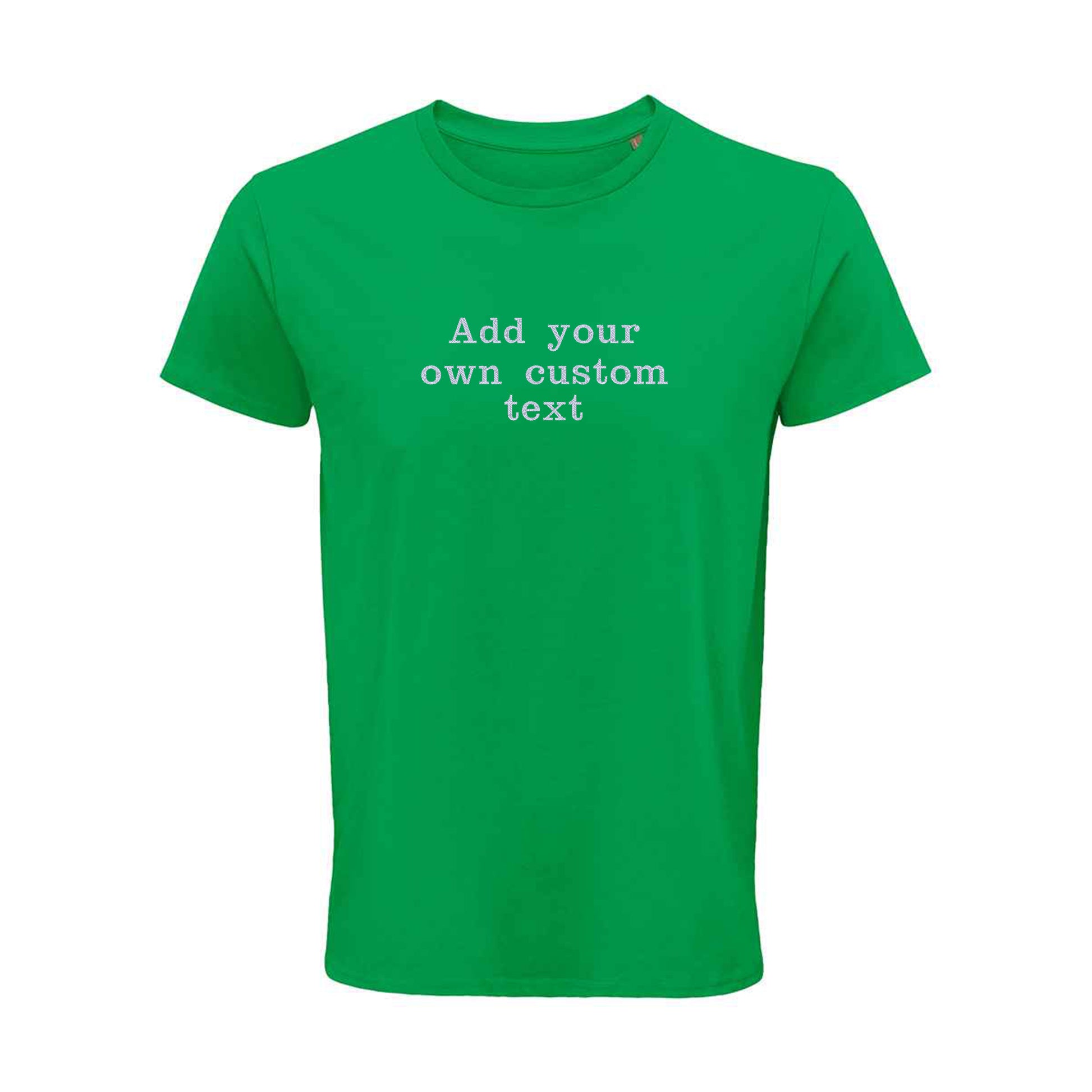 Custom Personalized T-Shirt - Add Your Own Text, Green, X-Large, 100% Cotton, Printed In USA