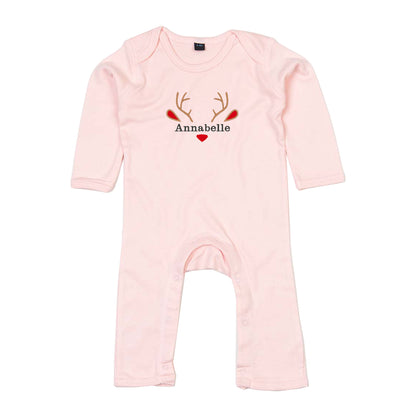 Personalised Reindeer Babygrow