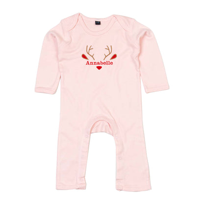 Personalised Reindeer Babygrow