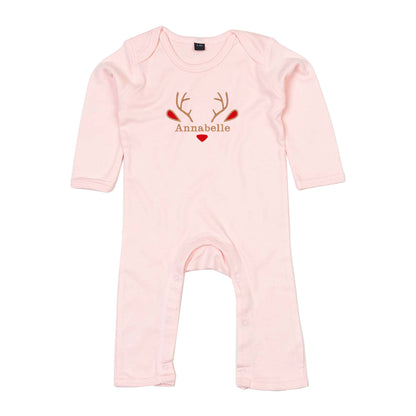 Personalised Reindeer Babygrow