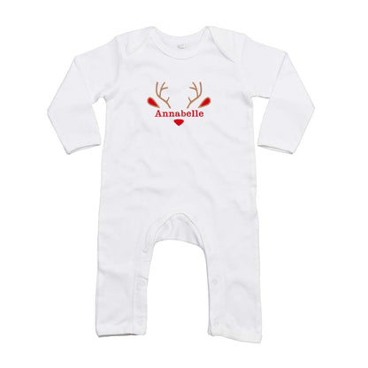 Personalised Reindeer Babygrow