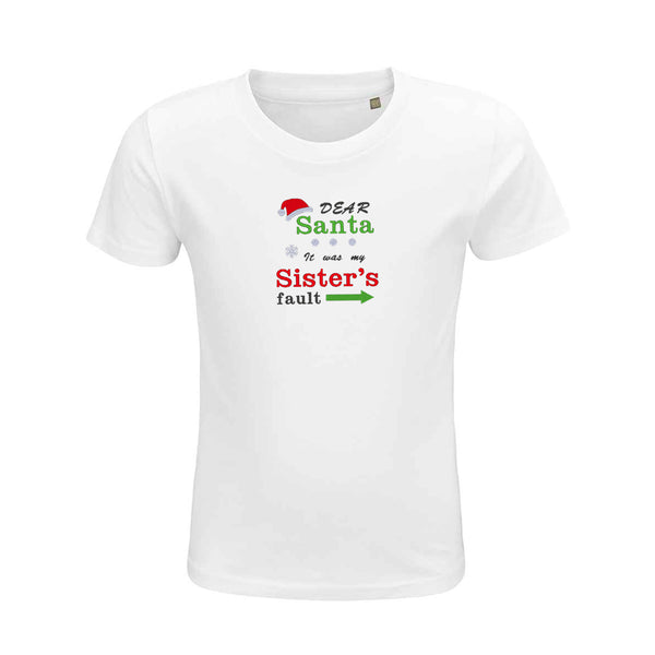'Dear Santa it was my Brother's/Sister's fault' Kids Top