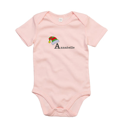 Personalised Christmas Elf Baby Bodysuit