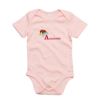 Personalised Christmas Elf Baby Bodysuit