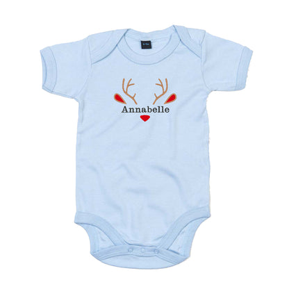 Personalised Reindeer Baby Bodysuit