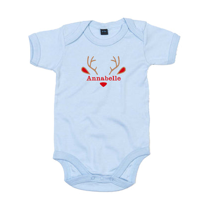 Personalised Reindeer Baby Bodysuit