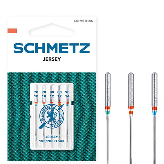 Schmetz Jersey Assorted Machine Needles: 70(10)-90(14)