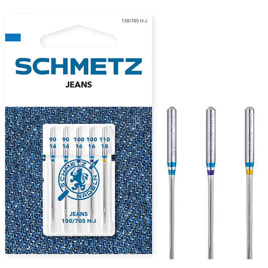 Schmetz Jeans Assorted Machine Needles: 90(14)-110(18)