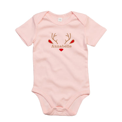 Personalised Reindeer Baby Bodysuit