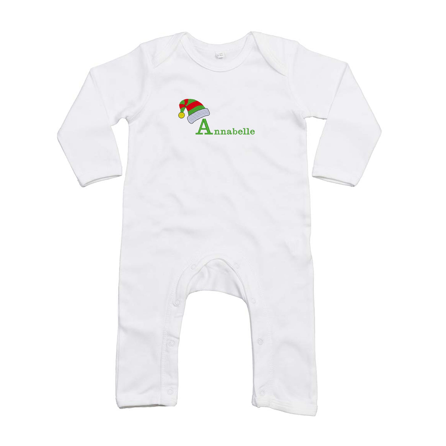 Personalised Christmas Elf Babygrow