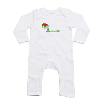 Personalised Christmas Elf Babygrow