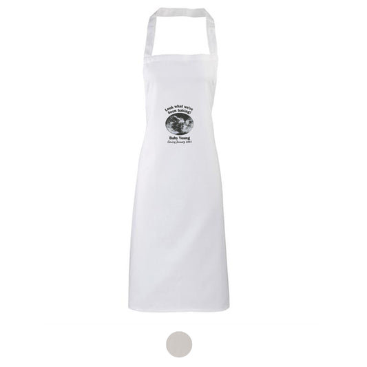 Look what we've been baking! Pregnancy Announcement Apron
