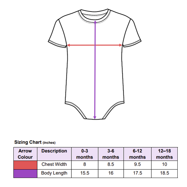 bodysuit sizing chart