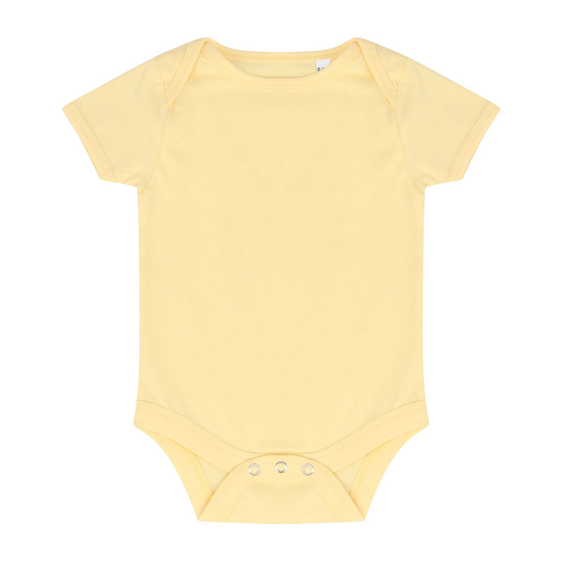 Yellow baby onesie on a white background