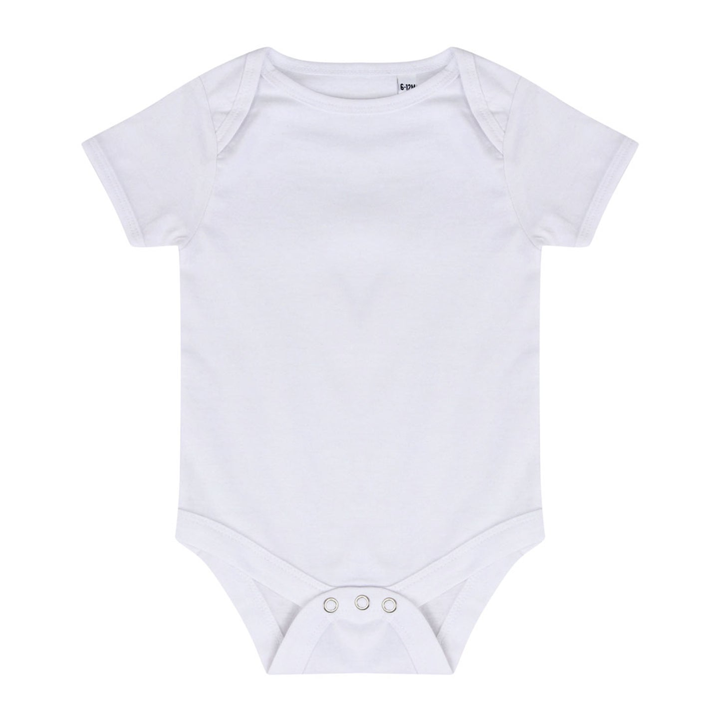 White baby bodysuit on a white background