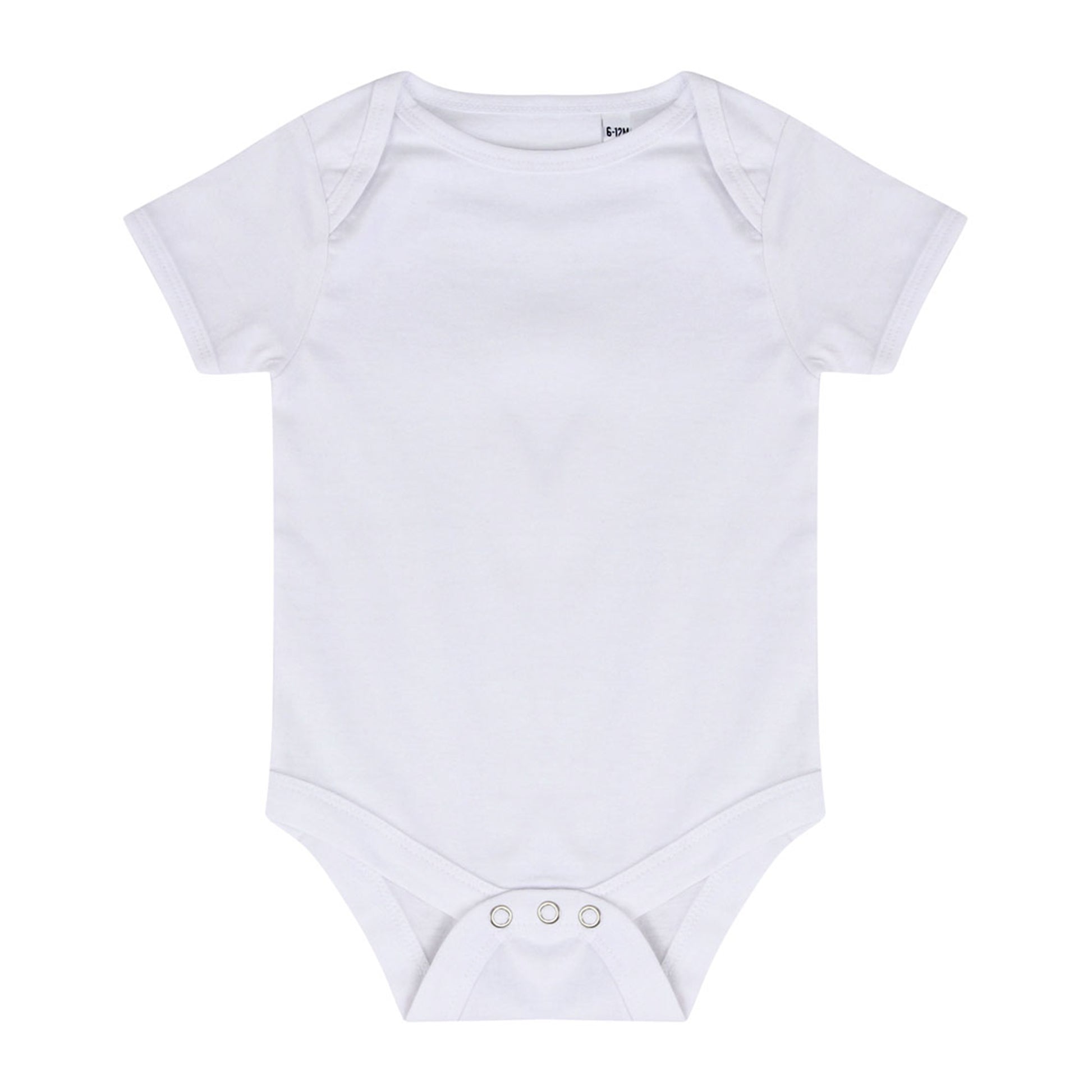 White baby bodysuit on a white background