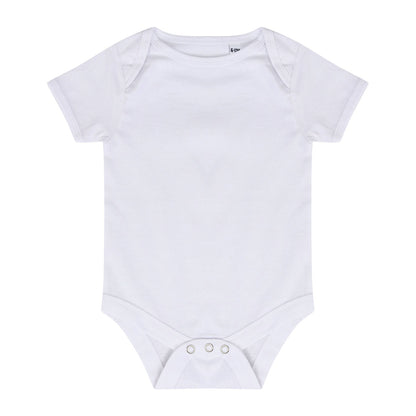 White baby bodysuit on a white background